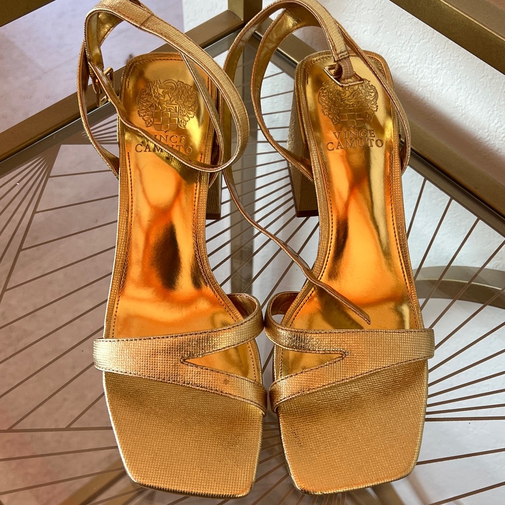 Vince Camuto Metallic Gold Sandals